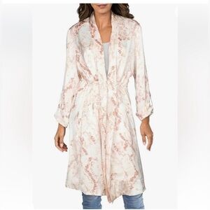 Cupcakes snd Cashmere Heather Snake-Printed Trench Coat 3X